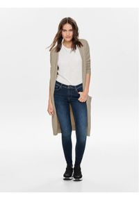 JDY Kardigan 15184979 Beżowy Regular Fit. Kolor: beżowy. Materiał: syntetyk
