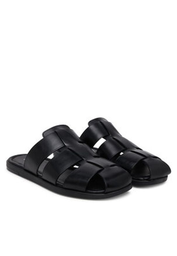 Aldo Klapki Marais 13963701 Czarny. Kolor: czarny. Materiał: skóra