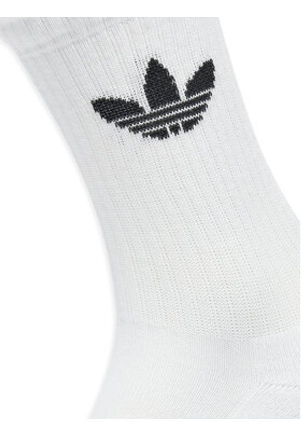 Adidas - adidas Zestaw 6 par wysokich skarpet unisex Trefoil Cushion IJ5619 Biały. Kolor: biały. Materiał: materiał, bawełna