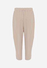 Renee - Beżowe Spodnieo Luźnym Fasonie ze Sznurkiem i Gumką w Talii Enivea. Okazja: na co dzień. Kolor: beżowy. Styl: casual #5
