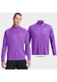 Koszulka męska treningowa Under Armour Tech z długim rękawem. Kolor: fioletowy. Długość rękawa: długi rękaw. Długość: długie