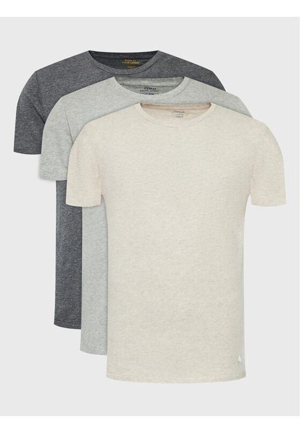 Polo Ralph Lauren Komplet 3 t-shirtów 714830304012 Szary Regular Fit. Typ kołnierza: polo. Kolor: szary. Materiał: bawełna