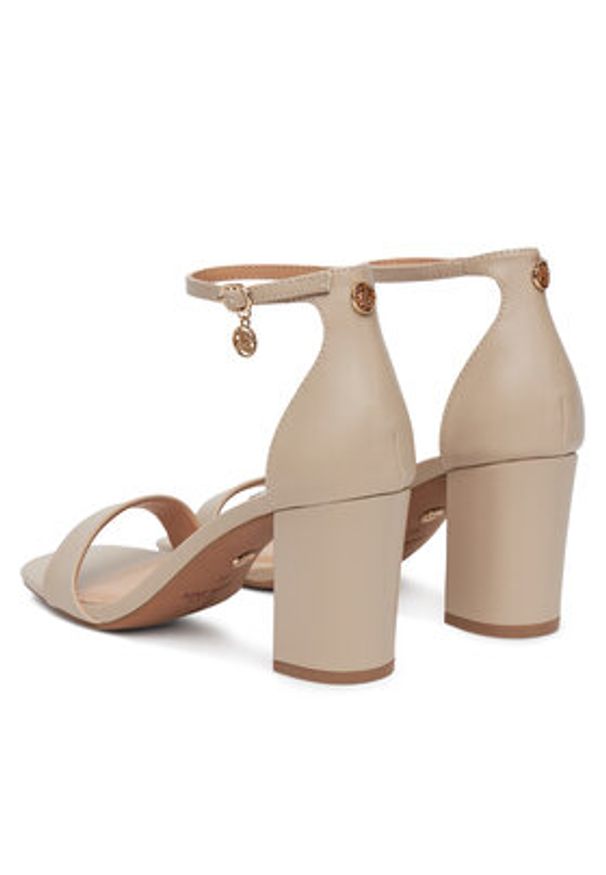 Nine West Sandały WFA2647-1 Beżowy. Kolor: beżowy. Materiał: skóra