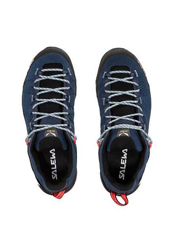 Buty trekkingowe damskie Salewa Alp Trainer 2. Zapięcie: sznurówki. Kolor: niebieski. Materiał: guma, syntetyk, materiał. Szerokość cholewki: normalna
