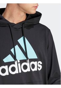 Adidas - adidas Bluza Essentials Logo Hoodie IJ8574 Czarny Regular Fit. Kolor: czarny. Materiał: bawełna