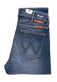 Wrangler - WRANGLER HIGH SKINNY FOZEN BLUE W27HX782Z. Stan: podwyższony