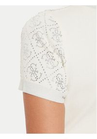 Guess Sukienka dzianinowa Paige W4YK28 Z3FN0 Écru Slim Fit. Materiał: wiskoza #4
