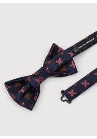 Pako Lorente - PAKO LORENTE – Granatowa wzorzysta mucha męska. Kolor: niebieski. Materiał: poliester. Styl: elegancki #2