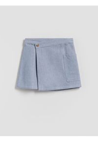 Reserved - Bawełniana spódnica - niebieski. Kolor: niebieski. Materiał: bawełna #1