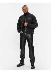 Karl Lagerfeld Jeans Spodnie skórzane 240D1003 Czarny Regular Fit. Kolor: czarny. Materiał: skóra #4