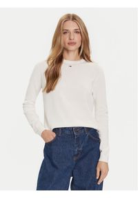 Tommy Jeans Sweter Essential DW0DW20159 Écru Regular Fit. Materiał: bawełna