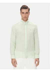 TOMMY HILFIGER - Tommy Hilfiger Koszula MW0MW34602 Zielony Regular Fit. Kolor: zielony. Materiał: len