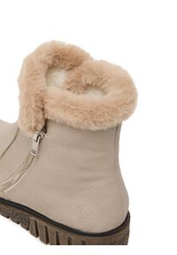 Rieker Botki Y3481-60 Beżowy. Kolor: beżowy. Materiał: materiał #6