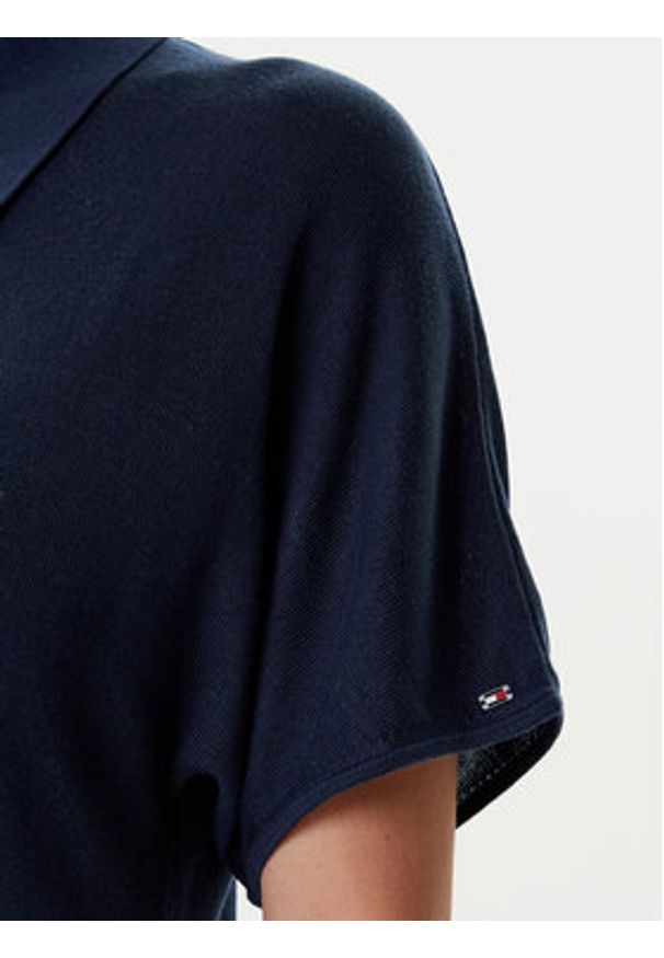 TOMMY HILFIGER - Tommy Hilfiger Polo WW0WW45652 Granatowy Regular Fit. Typ kołnierza: polo. Kolor: niebieski. Materiał: lyocell