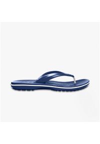 Klapki japonki męskie Crocs CROCBAND FLIP. Okazja: na plażę. Kolor: niebieski, wielokolorowy, biały. Materiał: syntetyk, materiał. Styl: sportowy