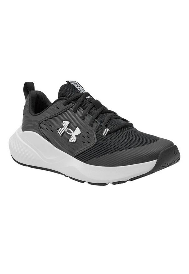Under Armour - Męskie Skórzane Buty Treningowe Charged Commit 4. Kolor: czarny. Materiał: skóra. Sport: turystyka piesza