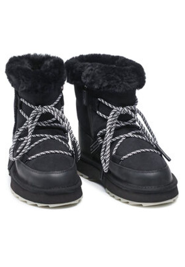 EMU Australia Śniegowce Blurred W12641 Czarny. Kolor: czarny. Materiał: skóra