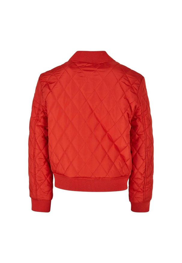 Urban Classics - Nylonowa Kurtka Diamond Quilt Dla Dziewcząt. Kolor: czerwony. Materiał: nylon
