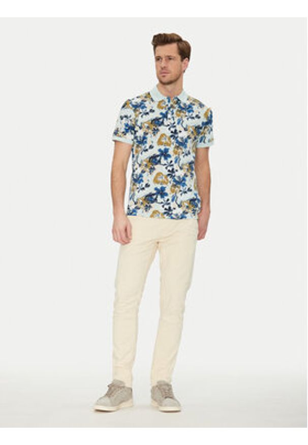 Blend Polo 20718253 Niebieski Regular Fit. Typ kołnierza: polo. Kolor: niebieski. Materiał: bawełna