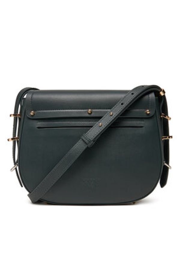 Pinko - PINKO Torebka Saddle Classic PE 25 PLTT 103830 A270 Zielony. Kolor: zielony. Materiał: skórzane