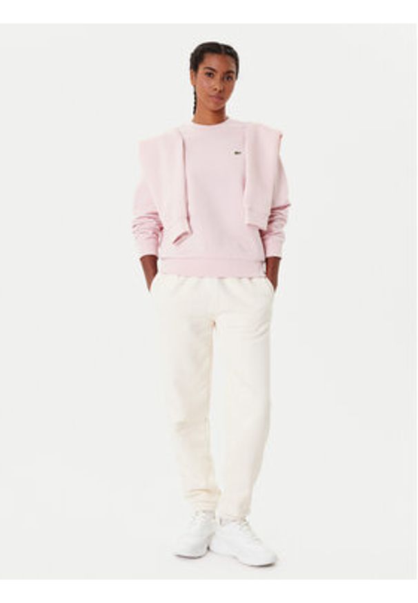 Lacoste Bluza SF5270 Różowy Regular Fit. Kolor: różowy. Materiał: bawełna