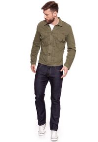 Wrangler - KURTKA JEANSOWA WRANGLER PLEATED JACKET FOREST RAIN W497W955A. Materiał: jeans #5