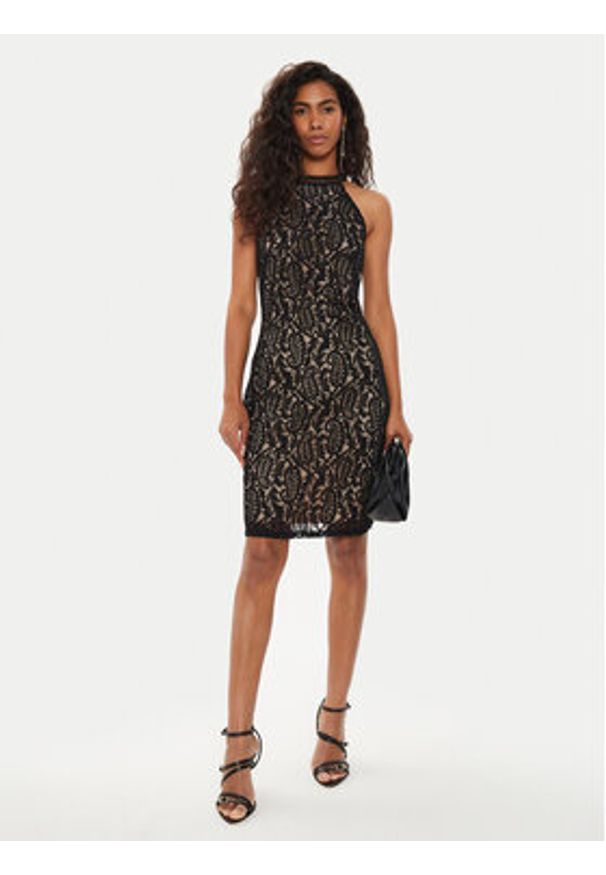 Guess Sukienka koktajlowa New Liza W4YK0K KC760 Czarny Bodycon Fit. Kolor: czarny. Materiał: syntetyk. Typ sukienki: bodycon. Styl: wizytowy