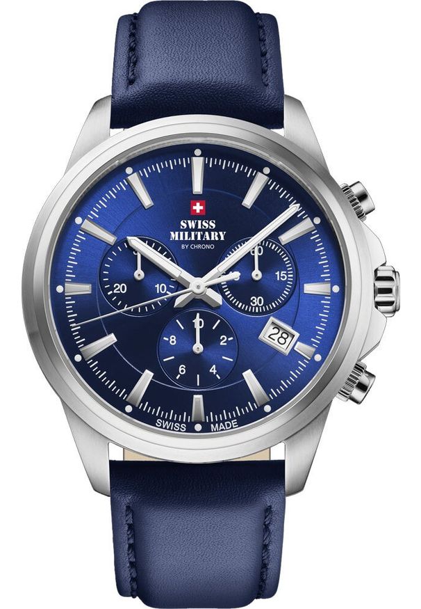 Zegarek Head Zegarek męski Swiss Military by Chrono SM34107.12 niebieski. Kolor: niebieski