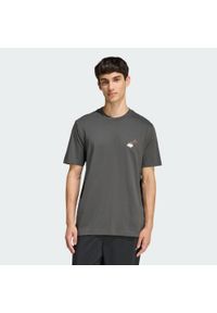 Adidas - Koszulka Coffee Cafe Cheesecake Graphic. Kolor: szary. Wzór: nadruk. Sport: fitness #1