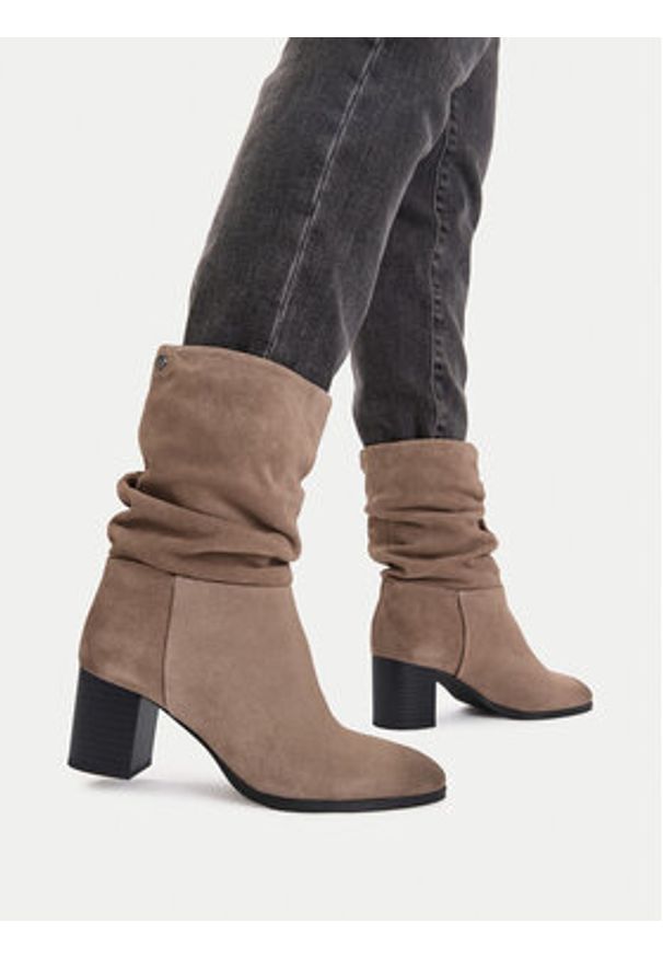 Beverly Hills Polo Club Botki CEO-WI44-BREEZE-01 Szary. Kolor: szary. Materiał: skóra, zamsz