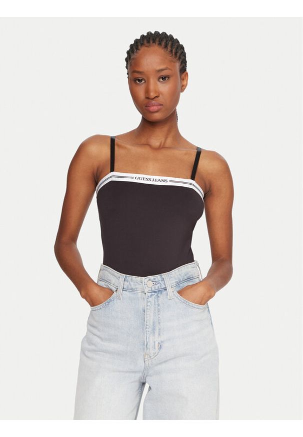 Guess Jeans Body W5BP26 K1092 Czarny Slim Fit. Kolor: czarny. Materiał: syntetyk