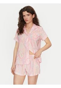 Lauren Ralph Lauren - LAUREN RALPH LAUREN Piżama ILN12403 Różowy Regular Fit. Kolor: różowy. Materiał: bawełna, wiskoza #1
