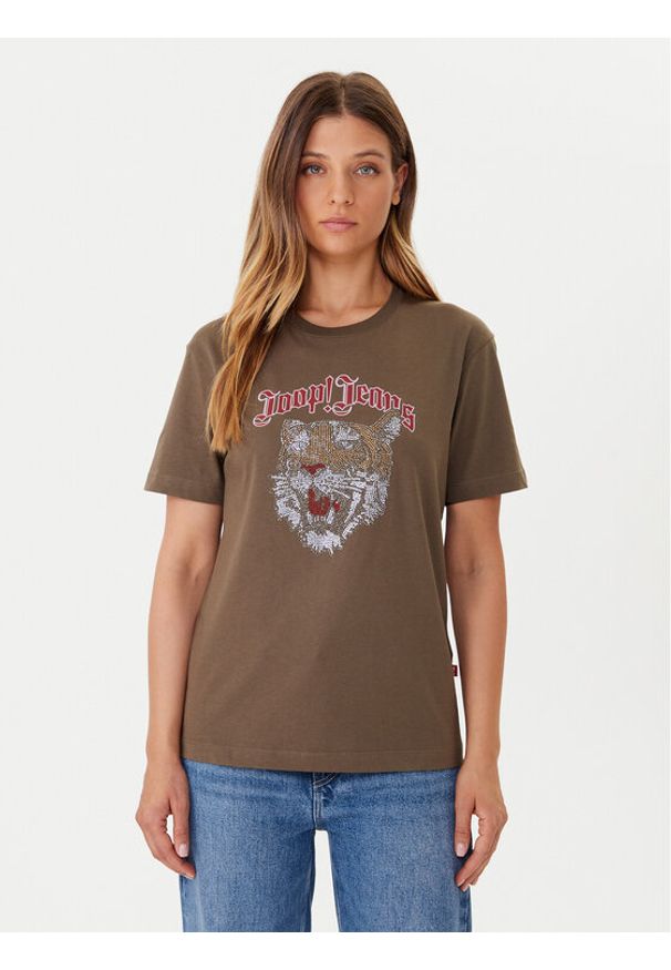 JOOP! Jeans T-Shirt Tanasia 30048568 Zielony Regular Fit. Kolor: zielony. Materiał: bawełna