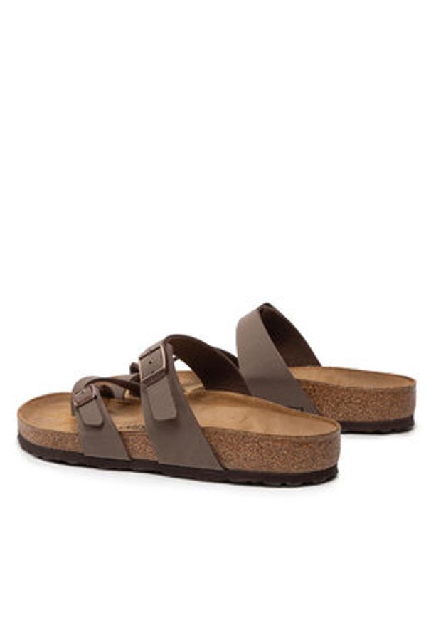 Birkenstock Japonki Mayari 0071061 Brązowy. Kolor: brązowy. Materiał: skóra