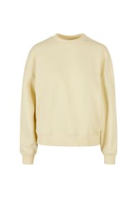BUILD YOUR BRAND - Bluza Damska Dekolt W Szpic Oversized. Kolor: żółty