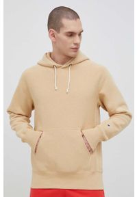 Champion bluza męska kolor beżowy z kapturem melanżowa. Typ kołnierza: kaptur. Kolor: beżowy. Długość rękawa: długi rękaw. Długość: długie. Wzór: melanż