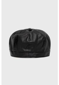 Sisley czapka kolor czarny z cienkiej dzianiny. Kolor: czarny. Materiał: dzianina