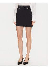 Elisabetta Franchi Spódnica mini GO-T03-51E2 Czarny Regular Fit. Kolor: czarny. Materiał: syntetyk #1