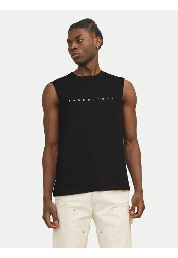 Jack & Jones - Jack&Jones Tank top Jjestar 12249131 Czarny Oversize. Kolor: czarny. Materiał: bawełna