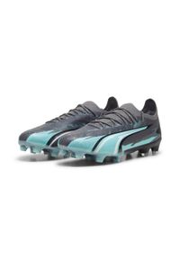 Buty piłkarskie męskie Puma Ultra Ultimate. Kolor: biały, zielony, szary, wielokolorowy. Materiał: materiał, syntetyk. Szerokość cholewki: normalna. Sport: piłka nożna
