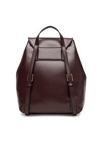 Calvin Klein Plecak Emblem Aop Flap Backpack LV04F3271G Bordowy. Kolor: czerwony. Materiał: skóra #3
