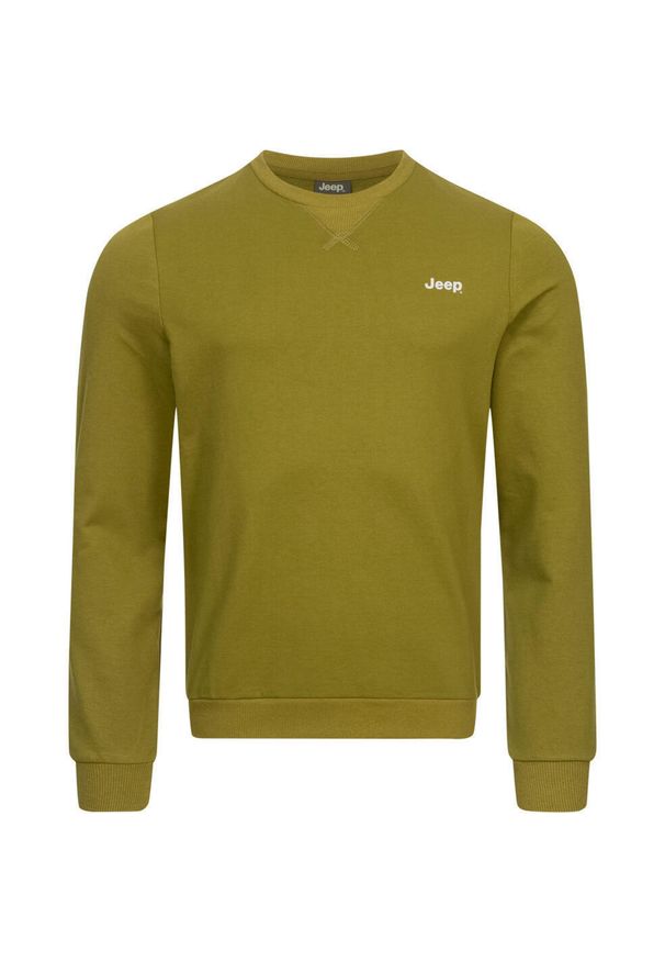 Bluza Jeep® dla mężczyzn - Komfortowa bawełna z okrągłym dekoltem. Kolor: fioletowy. Materiał: bawełna