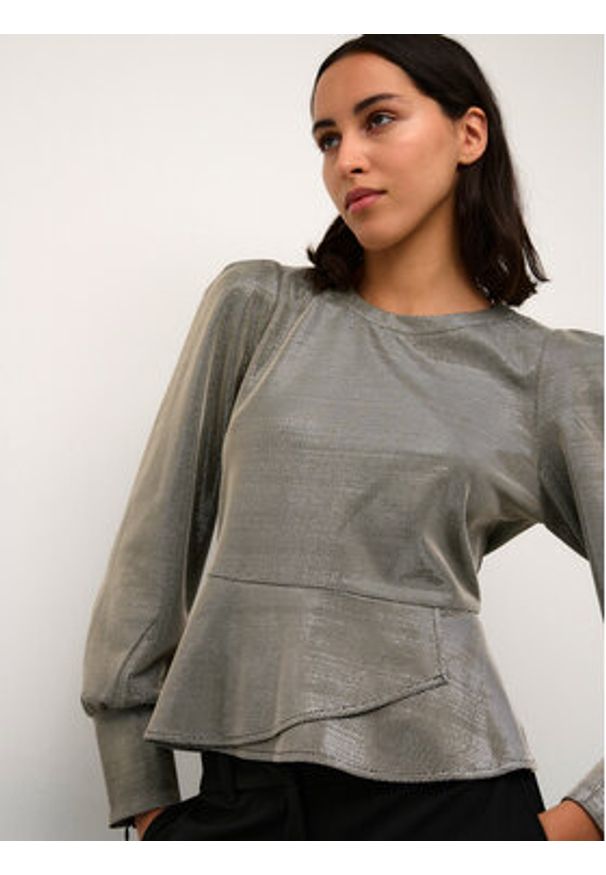 Karen by Simonsen Bluzka Kansaskb 10104595 Srebrny Shaped Fit. Kolor: srebrny. Materiał: syntetyk