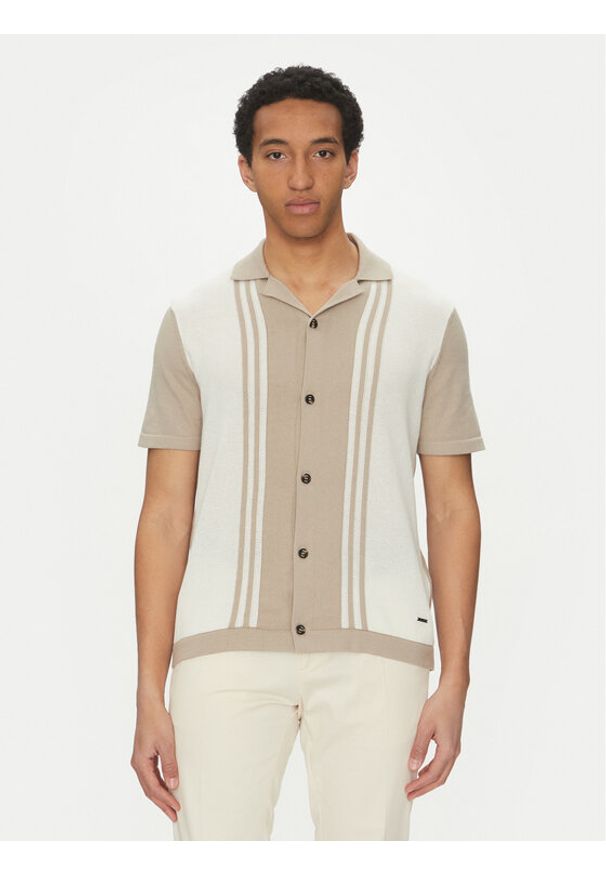 JOOP! Koszula 17 JK-13Kamor 30045228 Beżowy Modern Fit. Kolor: beżowy. Materiał: bawełna