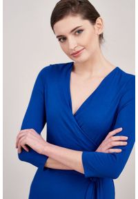 Marie Zélie - Sukienka Aida kobaltowa. Kolor: niebieski. Materiał: dzianina #6