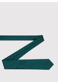 Pako Lorente - PAKO LORENTE – Zielony wzorzysty krawat męski. Kolor: zielony. Materiał: poliester