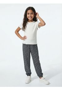 Sinsay - Spodnie loose ze wzorem - granatowy. Kolor: niebieski #1