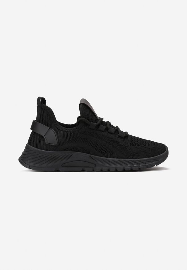 Born2be - Czarne Buty Sportowe Elona. Zapięcie: bez zapięcia. Kolor: czarny. Materiał: jeans, materiał. Wzór: aplikacja. Obcas: na płaskiej podeszwie