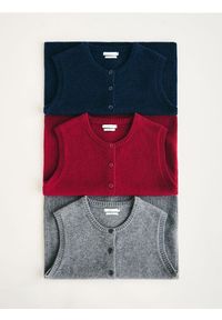 Reserved - Wełniana kamizelka - szary. Kolor: szary. Materiał: wełna