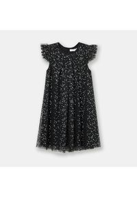 Sinsay - Zwiewna sukienka w gwiazdki - Czarny. Kolor: czarny #1